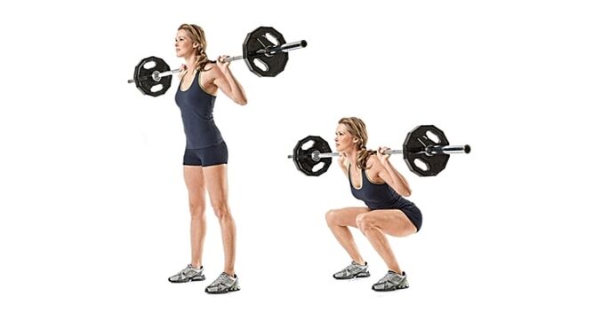 Squats with a bar
